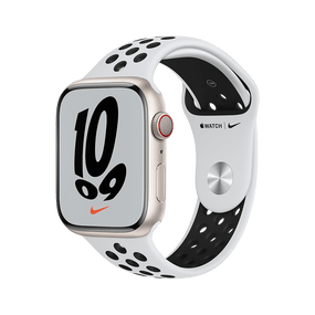 Apple Watch Nike Series 7 Starlight Aluminium Case with Pure Platinum/Black Sport Band