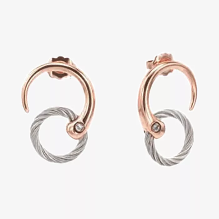 Charriol Infinity Zen Earrings — view 1
