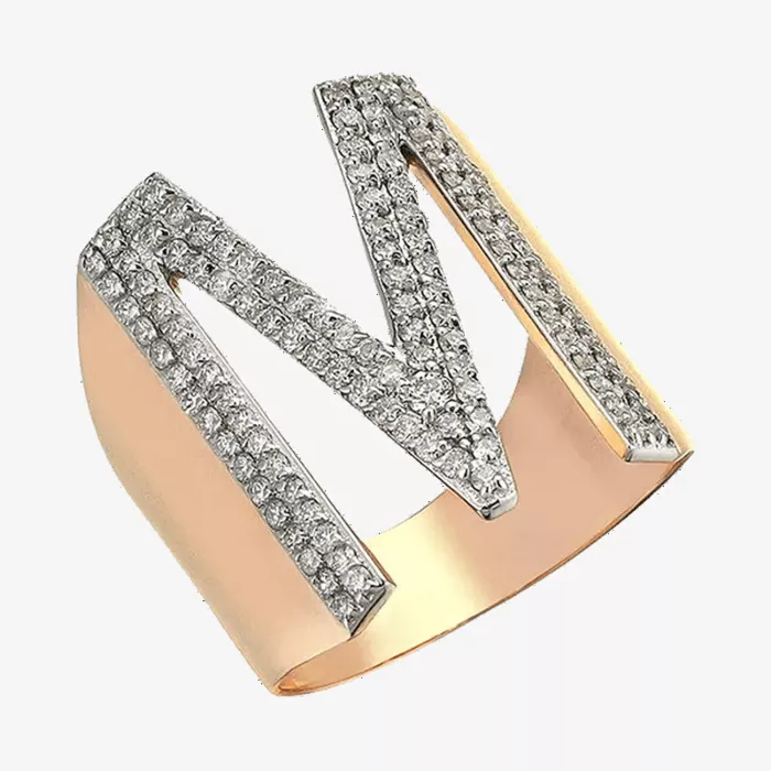 Kismet by Milka Monogram Ring — view 1