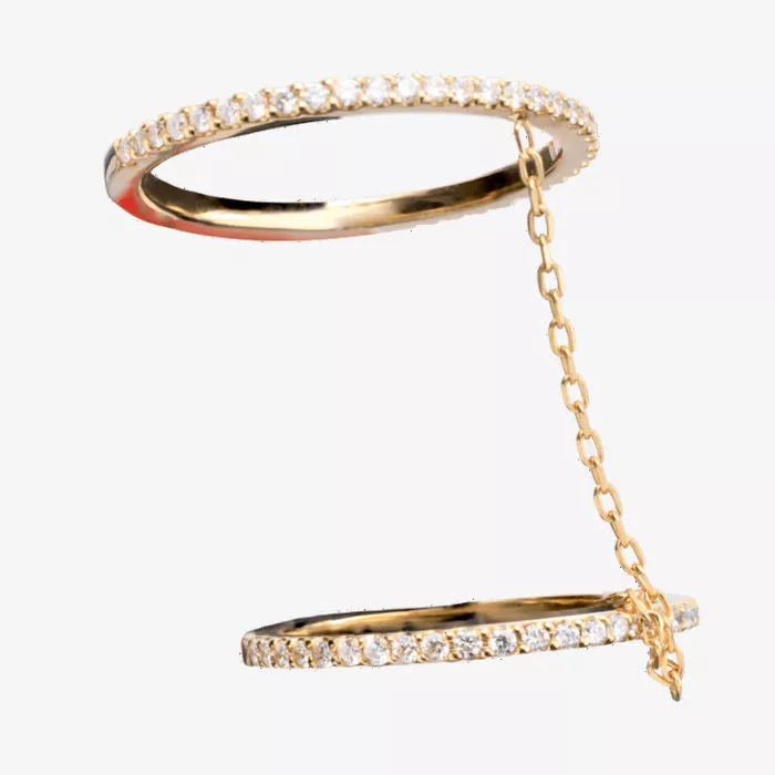 The Carats Pavé Double Diamond Ring — view 1