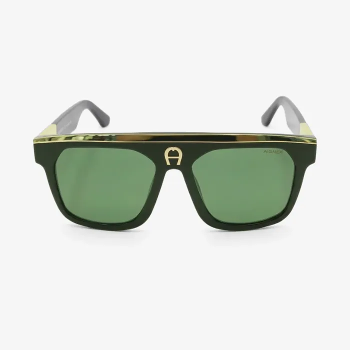 Aigner Bold Flat-Top Square Sunglasses — view 1