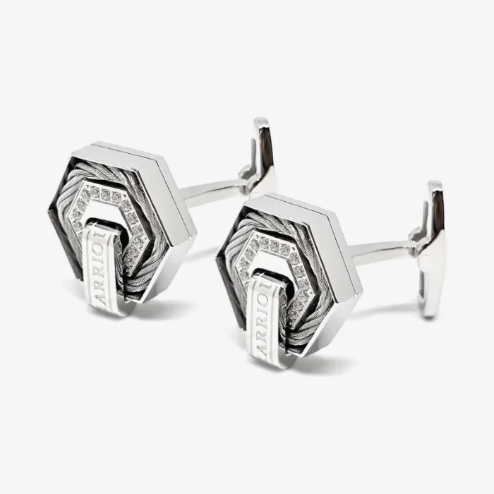 Charriol Hex Fine Cufflinks — view 1