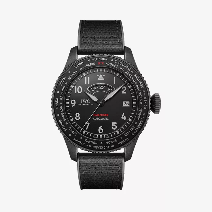 IWC Schaffhausen Pilot Timezoner Top Gun Ceratanium Watch — view 1