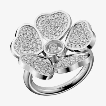Chopard خاتم هابي هارتس فلاور — عرض 1