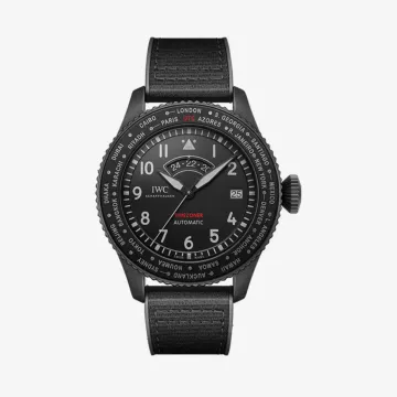 IWC Schaffhausen ساعة بايلوت تايم زونر توب غان سيراتانيوم