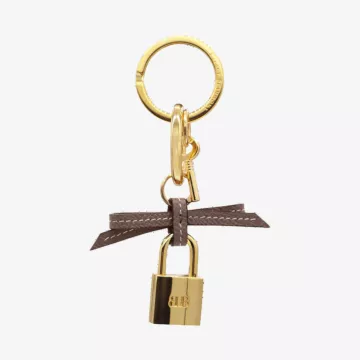 Lalage Beaumont Bow and Padlock Key Chain — view 1