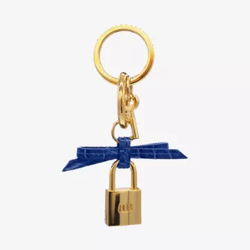 Lalage Beaumont Bow and Padlock Key Chain — view 1